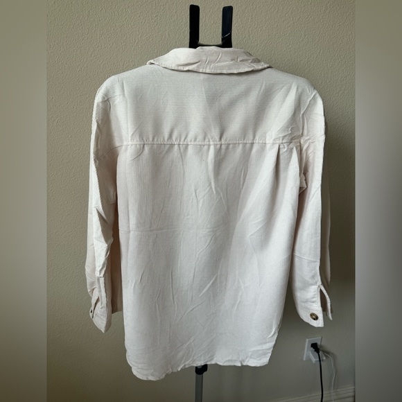 Beyove Womens long Sleeve Button down Shacket - Picture 4 of 5